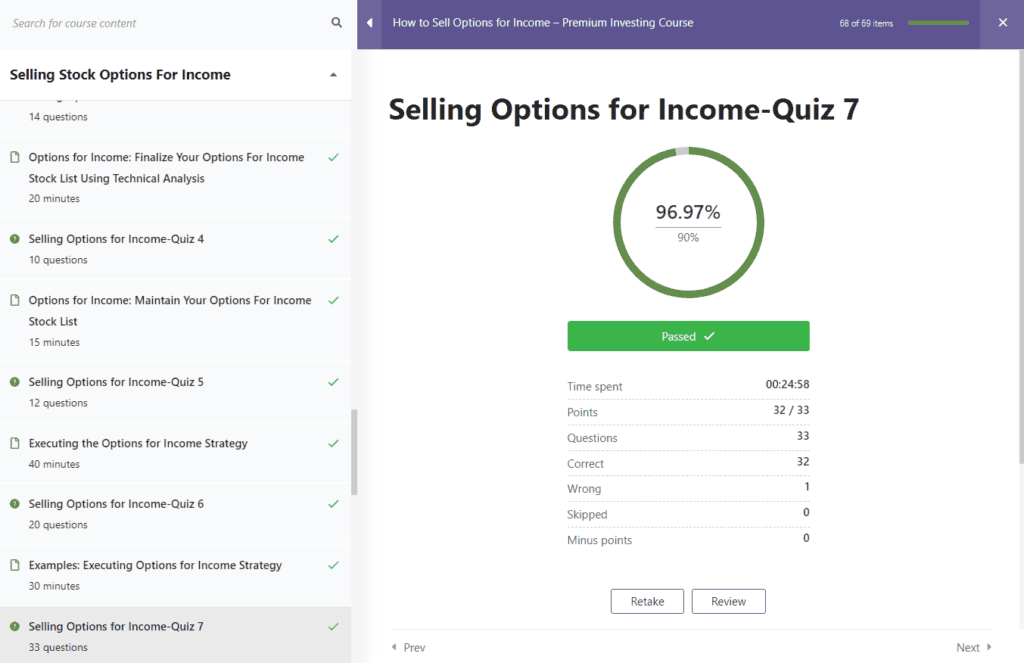 Selling Options for Income - YP Investors Premium Investing Course